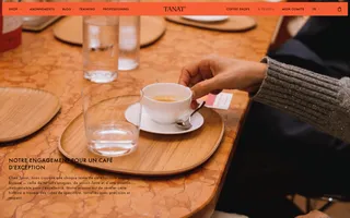 Tanat Coffee homepage website preview