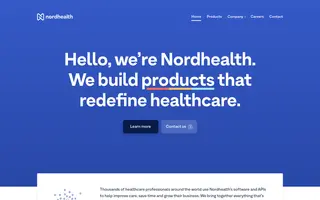 Nordhealth homepage website preview