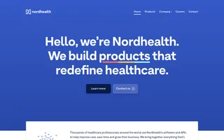 Nordhealth homepage website preview
