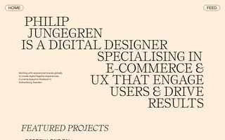 Philip Jungegren homepage website preview