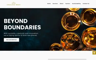 Endless West homepage website preview