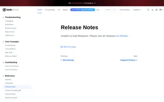 Ionic homepage website preview