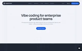 Supernova homepage website preview