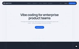 Supernova homepage website preview