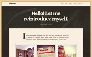 Owltastic homepage website preview