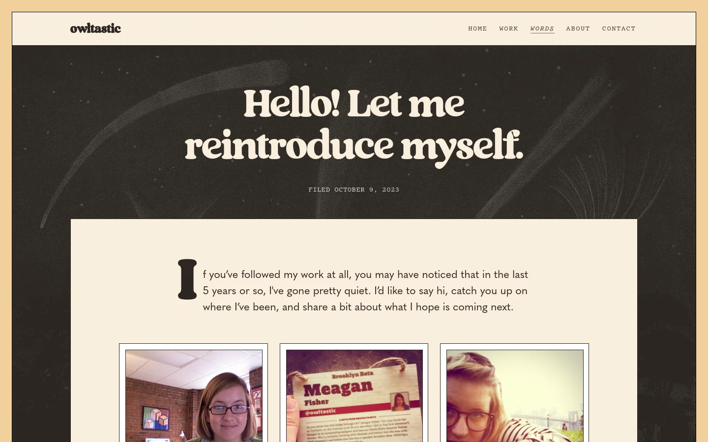 Owltastic Blog / Article desktop website screenshot