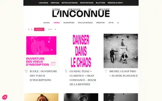 L'Inconnue homepage website preview