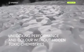 Amphico homepage website preview