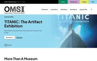 OMSI homepage website preview
