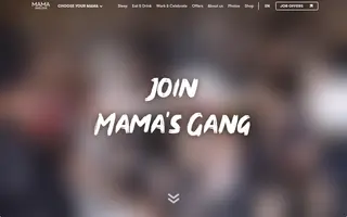 Mama Shelter homepage website preview