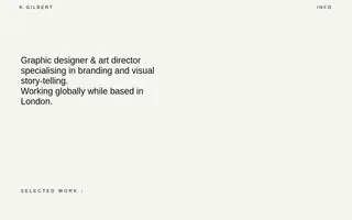 K. Gilbert homepage website preview