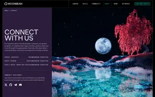 Moonbeam homepage website preview
