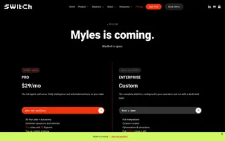 SWITCH homepage website preview