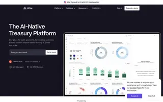 Atlar homepage website preview