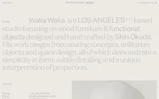 Waka Waka homepage website preview