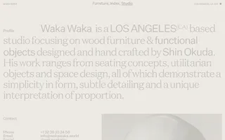 Waka Waka homepage website preview