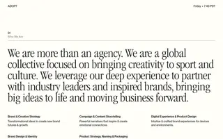 Adopt homepage website preview