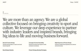 Adopt homepage website preview