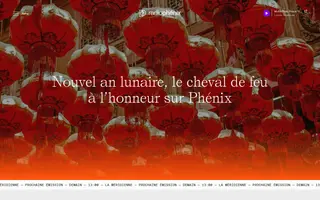 Radio Phénix homepage website preview