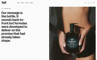 Leif homepage website preview