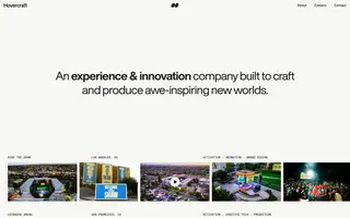 Hovercraft homepage website preview