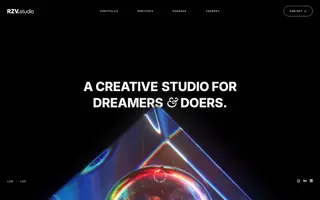 RZV Studio homepage website preview