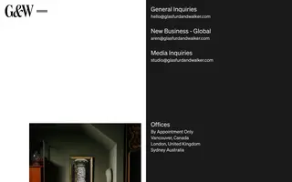 Glasfurd & Walker homepage website preview