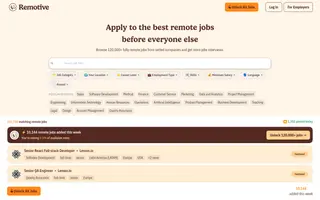 Remotive homepage website preview