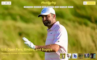 Fried Egg Golf homepage website preview
