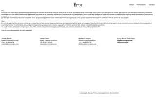 Error Management homepage website preview