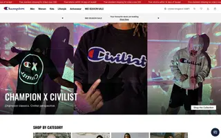 Champion homepage website preview