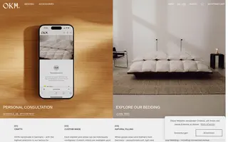 OKM homepage website preview