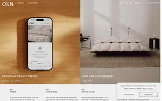 OKM homepage website preview