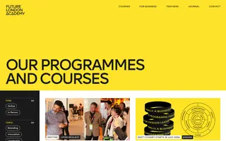 Future London Academy homepage website preview