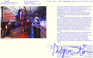 Le Wonder homepage website preview