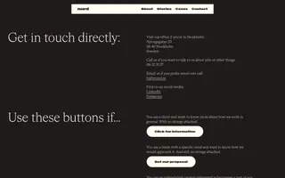 Noerd homepage website preview