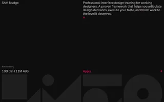 Shift Nudge homepage website preview