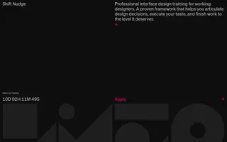 Shift Nudge homepage website preview