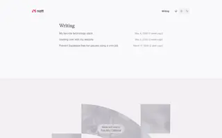 Natt homepage website preview