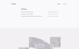 Natt homepage website preview