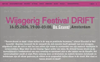 Festival DRIFT homepage website preview