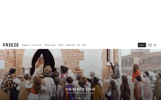 Frieze homepage website preview