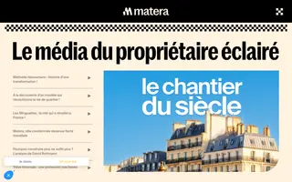 Matera homepage website preview