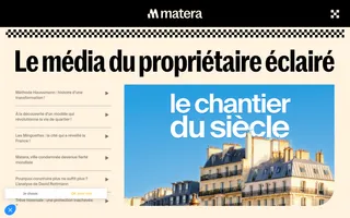 Matera homepage website preview