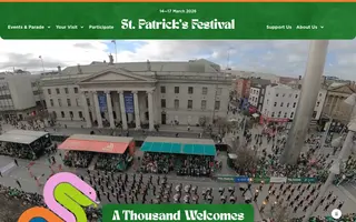 St. Patrick's Festival homepage website preview