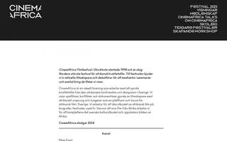 CinemAfrica homepage website preview