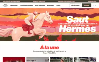 Saut Hermès homepage website preview