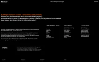 Plateau homepage website preview