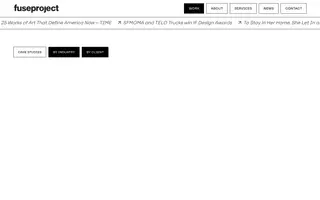 Fuseproject homepage website preview