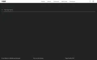 Vipp homepage website preview